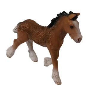2012 Schleich Shire Foal Horse Retired #13736 D-73527 Am Limes 69 Curly Hair